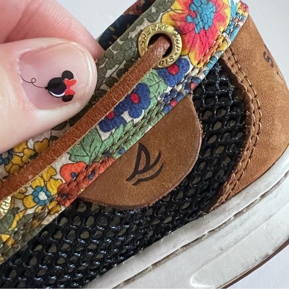 Sperry Topsider Bluefish Liberty Floral Boat Shoe Size 9.5 - Picture 5 of 12